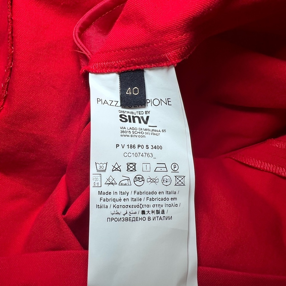 Piazza Sempione Bold Red Dress Size 40 - Picture 14 of 15